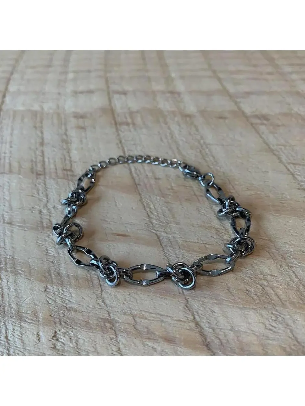 Grunge Cyber Futuristic Silver Bracelet